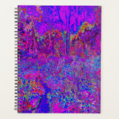 Psychedelic Impressionistisch Paars landschap Planner (Voorkant)