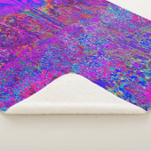 Psychedelic Impressionistisch Paars landschap Sherpa Deken (3/4)