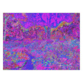 Psychedelic Impressionistisch Paars landschap Tafelkleed (Voorkant (Horizontaal))