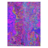 Psychedelic Impressionistisch Paars landschap Tafelkleed (Voorkant)