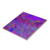 Psychedelic Impressionistisch Paars landschap Tegeltje (Zijkant)