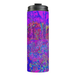 Psychedelic Impressionistisch Paars landschap Thermosbeker