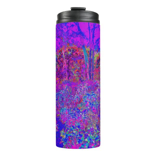Psychedelic Impressionistisch Paars landschap Thermosbeker (Voorkant)