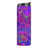 Psychedelic Impressionistisch Paars landschap Thermosbeker (Gedraaid links)