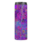 Psychedelic Impressionistisch Paars landschap Thermosbeker (Achterkant)