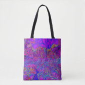 Psychedelic Impressionistisch Paars landschap Tote Bag (Voorkant)