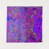 Psychedelic Impressionistisch Paars landschap Wandkleed (Voorkant (horizontaal))