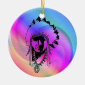 Psychedelic Indian Chief Ornament (Voorkant)