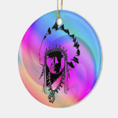 Psychedelic Indian Chief Ornament (Links)