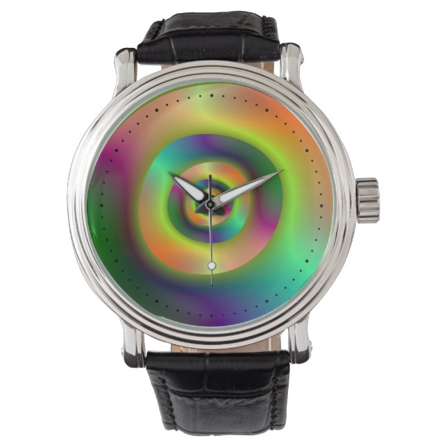 Psychedelic Inside Outside Rings Horloge (Voorkant)