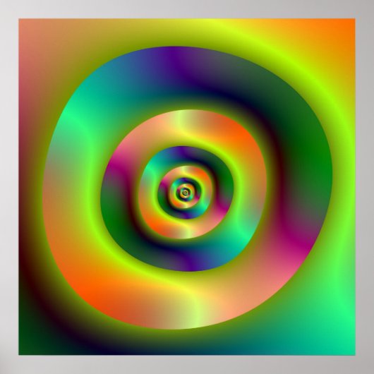 Psychedelic Inside Outside Rings Poster (Voorkant)