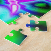 Psychedelic Iridescence Jigzaag Puzzle Legpuzzel (Zijkant)