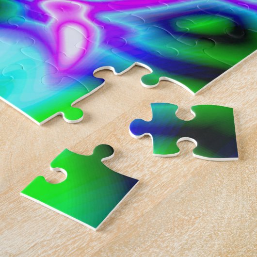 Psychedelic Iridescence Jigzaag Puzzle Legpuzzel (Zijkant)