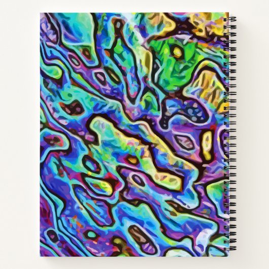 Psychedelic Irridescent Abalone Seashell Notitieboek (Achterkant)