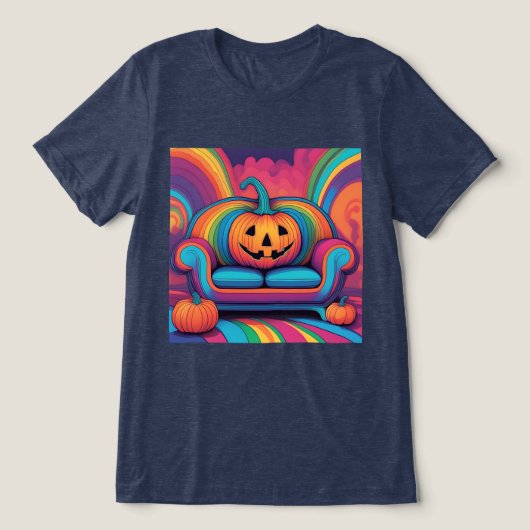 Psychedelic Jack O Lantern Sofa T-shirt (Design voorkant)