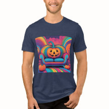 Psychedelic Jack O Lantern Sofa T-shirt