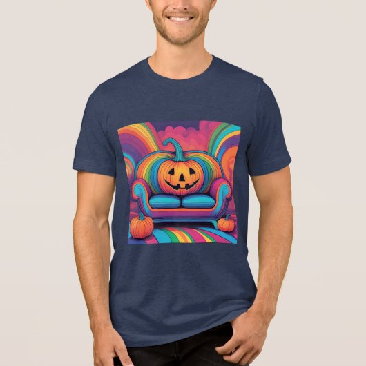 Psychedelic Jack O Lantern Sofa T-shirt (Voorkant)