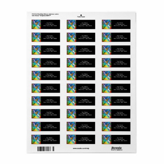 Psychedelic Jazz Music Label (Full Sheet)