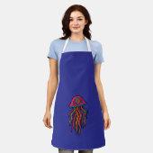 Psychedelic Jellyfish Apron | Bold Ocean Vibes Schort (Gedragen)