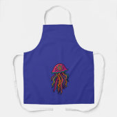 Psychedelic Jellyfish Apron | Bold Ocean Vibes Schort (Voorkant)