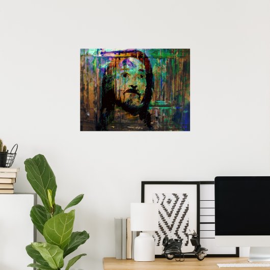 psychedelic jesus poster (Thuiskantoor)