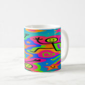Psychedelic Joy – Dancing Stick Figuur Regenboog M Koffiemok (Voorkant rechts)