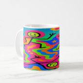 Psychedelic Joy – Dancing Stick Figuur Regenboog M Koffiemok (Voorkant links)