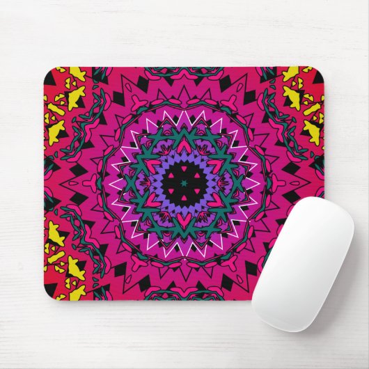 Psychedelic Kaleidoscope Artwork: Mousepad Muismat (Met muis)