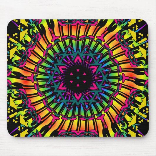 Psychedelic Kaleidoscope Artwork: Mousepad Muismat (Voorkant)