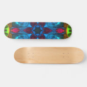 Psychedelic Kaleidoscope Blue Pink en Green Persoonlijk Skateboard (Horizontaal)
