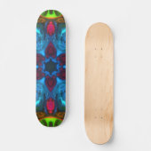 Psychedelic Kaleidoscope Blue Pink en Green Persoonlijk Skateboard (Voorkant)