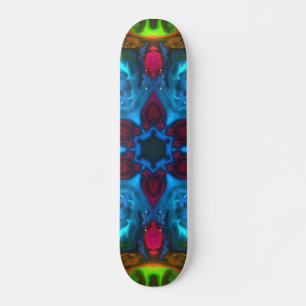Psychedelic Kaleidoscope Blue Pink en Green Persoonlijk Skateboard