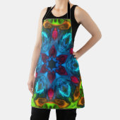 Psychedelic Kaleidoscope Blue Pink en Green Schort (Insitu)