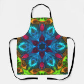 Psychedelic Kaleidoscope Blue Pink en Green Schort (Voorkant)