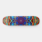 Psychedelic Kaleidoscope Blue Red en Green Persoonlijk Skateboard (Horizontaal)