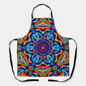 Psychedelic Kaleidoscope Blue Red en Green Schort (Voorkant)