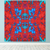 Psychedelic kaleidoscope canvas afdruk (Insitu (Houten vloer))