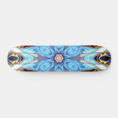 Psychedelic Kaleidoscope Flower Blue en Oranje Persoonlijk Skateboard (Horizontaal)