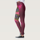 Psychedelic Kaleidoscope Flower Green and Pink Leggings (Links)