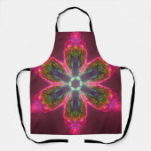 Psychedelic Kaleidoscope Flower Green and Pink Schort (Voorkant)