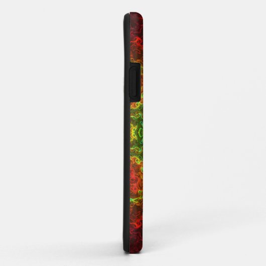 Psychedelic Kaleidoscope Flower Green and Red Case-Mate iPhone Case (Achterkant/rechts)