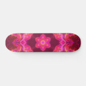 Psychedelic Kaleidoscope Flower Pink Red en Green Persoonlijk Skateboard (Horizontaal)
