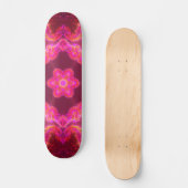 Psychedelic Kaleidoscope Flower Pink Red en Green Persoonlijk Skateboard (Voorkant)