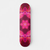 Psychedelic Kaleidoscope Flower Pink Red en Green Persoonlijk Skateboard (Voorkant)