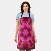 Psychedelic Kaleidoscope Flower Pink Red en Green Schort (Gedragen)