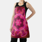 Psychedelic Kaleidoscope Flower Pink Red en Green Schort (Insitu)