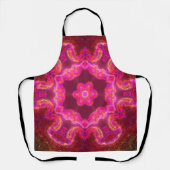 Psychedelic Kaleidoscope Flower Pink Red en Green Schort (Voorkant)