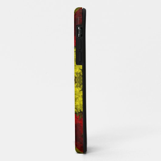Psychedelic Kaleidoscope Flower Red en Yellow Case-Mate iPhone Case (Achterkant/links)