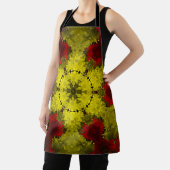 Psychedelic Kaleidoscope Flower Red en Yellow Schort (Insitu)
