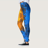 Psychedelic Kaleidoscope Flower Yellow and Blue Leggings (Links)